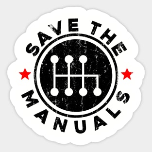 Save The Manuals - Classic Cars Gift Sticker